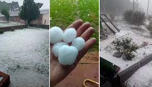 Vendaval e granizo grande causam estragos em municípios no Noroeste do RS