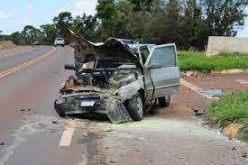 Colisão é registrada na BR-468 no trevo de acesso a Sede Nova